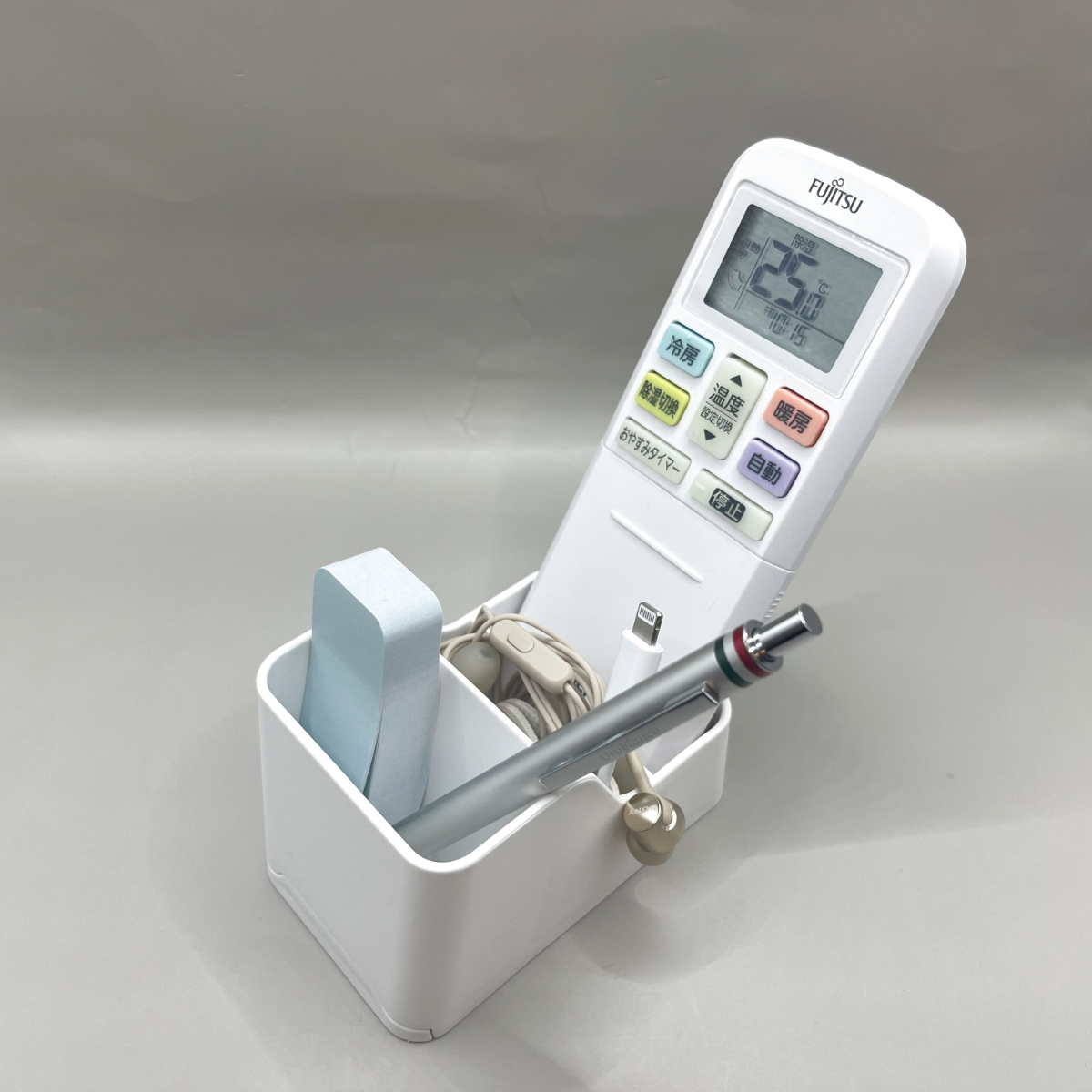 キャンドゥ スマホスタンド付きデスク小物入れ