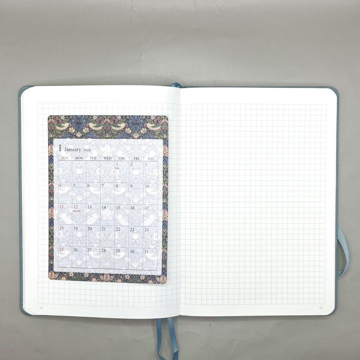 セリア ウィリアムモリス シール カレンダー 2026