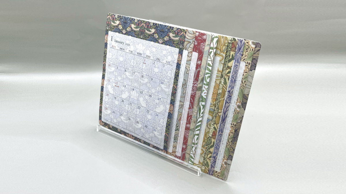 セリア ウィリアムモリス シール カレンダー 2026