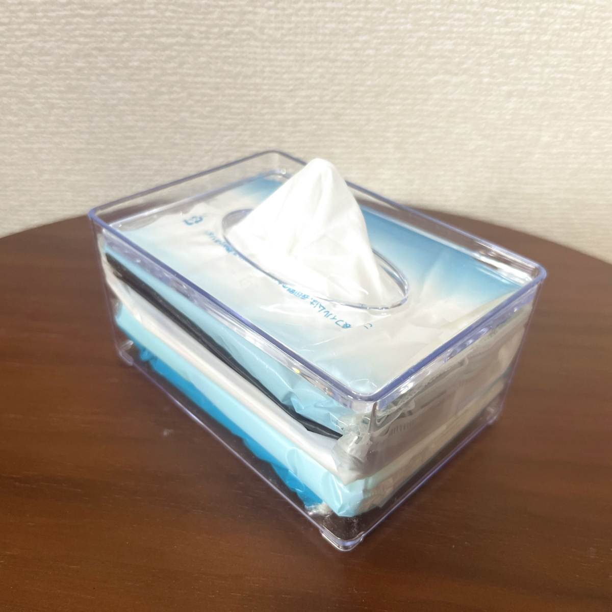 ダイソー ポケットティッシュケース クリア 110円