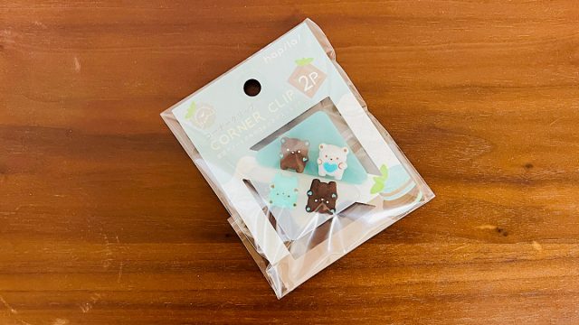 キャンドゥ チョコミント ベアコーナークリップ